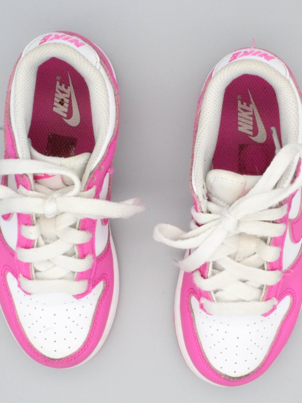Nike Dunk Low PS Laser Fuchsia Girls Sz 12C - Picture 10 of 13